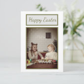 Carte de voeux de Pâques personnalisée - Ajouter v (Debout devant)