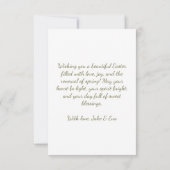 Carte de voeux de Pâques personnalisée - Ajouter v (Dos)