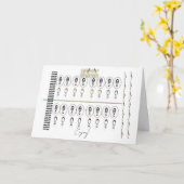 Carte de vœux de Pâques pliée (Fleur jaune)