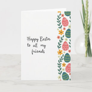Carte de vœux de Pâques pour amis