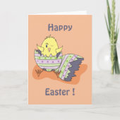 Carte de voeux de Pâques pour le petit poussin en (Devant)