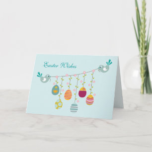 Carte de voeux de Pâques pour les oeufs