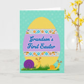 Carte de vœux de Pâques pour petit-fils (Fleur jaune)