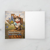 Carte de vœux de Pâques Somebunny aime le Texas (Intérieur)