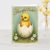 Carte de vœux de Pâques Sweet Chick (Fleur jaune)