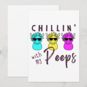 Carte de voeux de Pâques Vaches Peep Vaches de Pâq (Devant / Derrière)