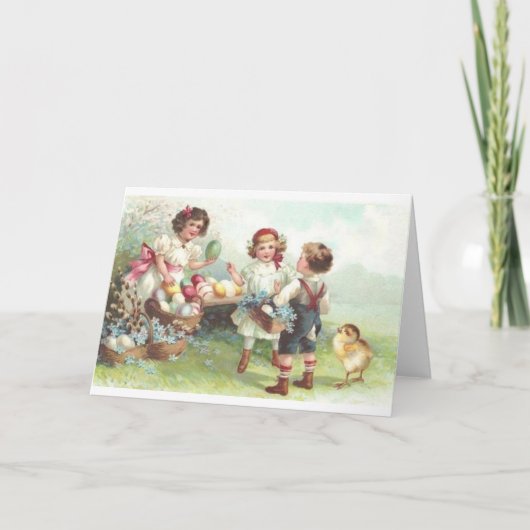 Carte de voeux de Pâques victorienne (Devant)