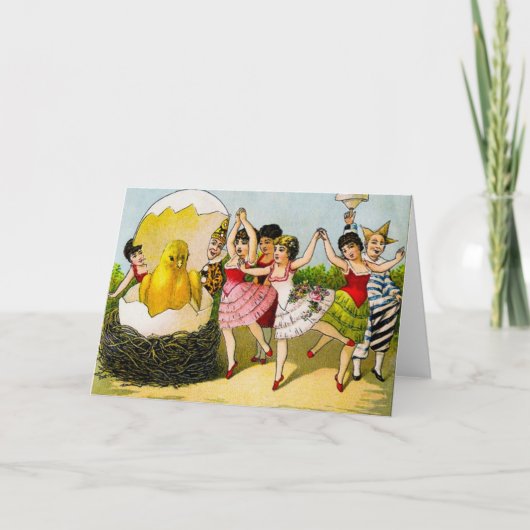 Carte de voeux de Pâques vintage (Devant)