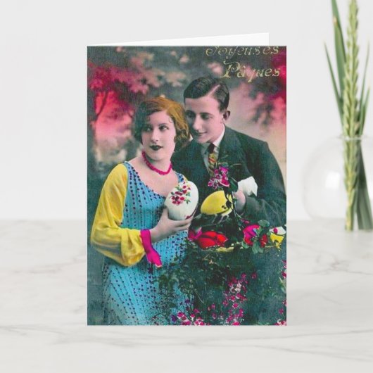 Carte de voeux de Pâques vintage (Devant)