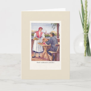 Carte de voeux de Pâques vintage slovène