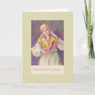 Carte de voeux de Pâques vintage slovène