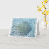 Carte de voeux de pastenague d'eau doux (Fleur jaune)