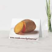 carte de voeux de patate douce (Dos)