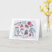 Carte de voeux de patinage artistique (Fleur jaune)