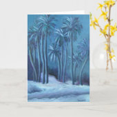 Carte de voeux de PAUMES de NUIT (Fleur jaune)