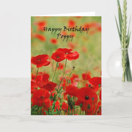 Carte De Voeux De Pavot De Joyeux Anniversaire Zazzle Be Carte De Voeux De Pavot De Joyeux Anniversaire Zazzle Be