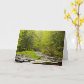 Carte de voeux de paysage de courant (Fleur jaune)