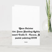 Carte de voeux de paysage de désert (Dos)