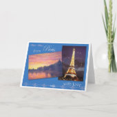 CARTE DE VOEUX DE PAYSAGE DE PARIS (Dos)