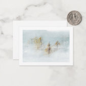 Carte de vœux de paysage d'hiver à l'aquarelle (Devant/Arrière en situation)