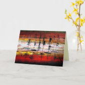 Carte de voeux de paysage marin - tempête en (Fleur jaune)