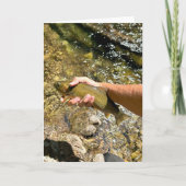 Carte de vœux de pêche à la mouche à la truite arc (Devant)