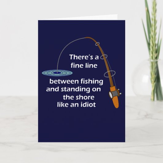 Carte de voeux de pêche amusante (Devant)