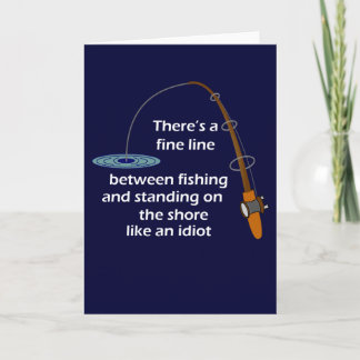 Carte de voeux de pêche amusante