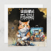 Carte de voeux de pêche aquarelle (Devant / Derrière)