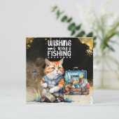 Carte de voeux de pêche aquarelle (Debout devant)