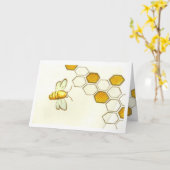 Carte de voeux de peigne de miel (Fleur jaune)