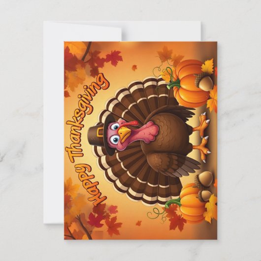 Carte de voeux de Pèlerin de Thanksgiving Turquie (Devant)
