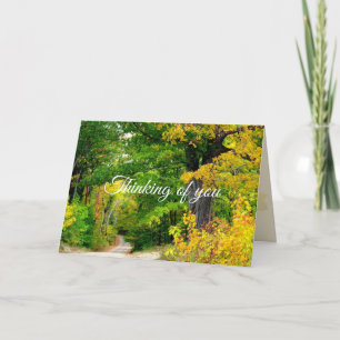 Carte de vœux de pensée d'automne pour arbres Mess