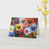 Carte de voeux de pensées (Fleur jaune)