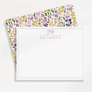 Carte de vœux de pépinière de fleurs sauvages de p