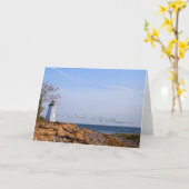 Carte de voeux de phare de Fayerweather (Fleur jaune)