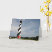 Carte de voeux de phare de Hatteras (Fleur jaune)