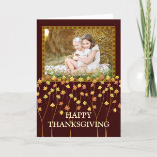 Carte de voeux de photo de bon thanksgiving