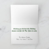 Carte de voeux de photo de Chrismtas de plaid (Intérieur)