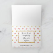 Carte de voeux de photo de coeur de parties (Intérieur)