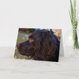 Carte de voeux de photo d'épagneul de Boykin