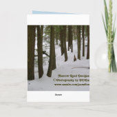 Carte de voeux de photographie de route d'hiver (Dos)