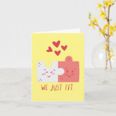 Carte de voeux de pièce de puzzle (Fleur jaune)