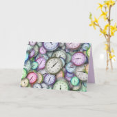 carte de voeux de pièce de temps (Fleur jaune)