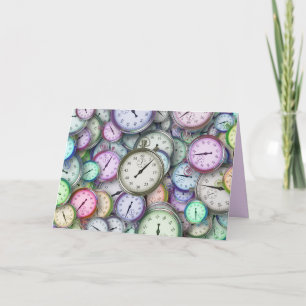 carte de voeux de pièce de temps