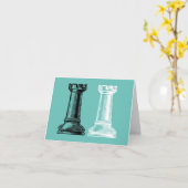 Carte de vœux de pièces d'échecs pour toutes occas (Fleur jaune)