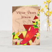 Carte de voeux de piment (Fleur jaune)