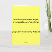 Carte de voeux de pingouin Abstrait - Jaune (Dos)