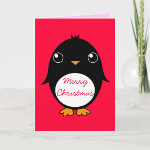 carte de voeux de pingouin : Joyeux Chrismas