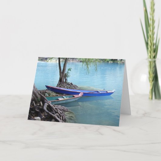 carte de voeux de pirogues (Devant)
